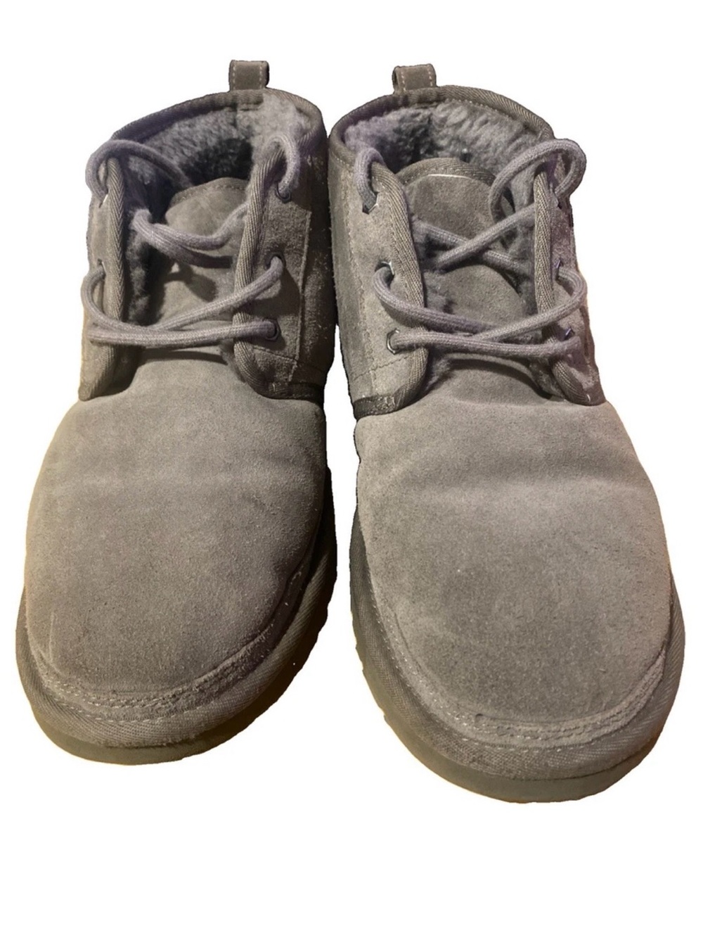 UGG Grey Suede Lace-Up Winter Boots